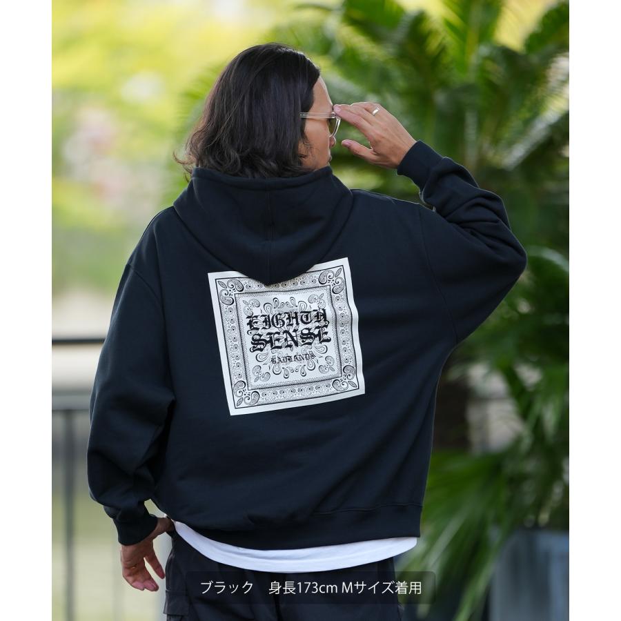 パーカー メンズ SIDEWAY STANCE サイドウェイスタンス バンダナ バックプリント 裏毛 スウェット フーディー カジュアル Y2K ストリート 90s古着MIX 韓国 | improves | 04