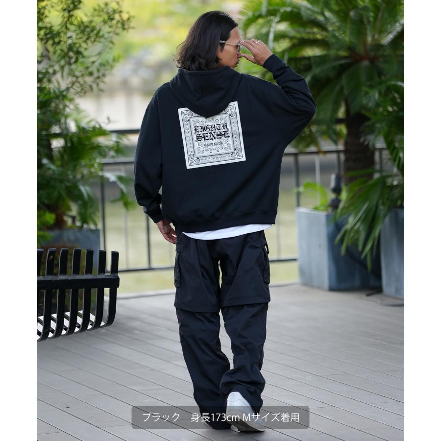 パーカー メンズ SIDEWAY STANCE サイドウェイスタンス バンダナ バックプリント 裏毛 スウェット フーディー カジュアル Y2K ストリート 90s古着MIX 韓国 | improves | 07