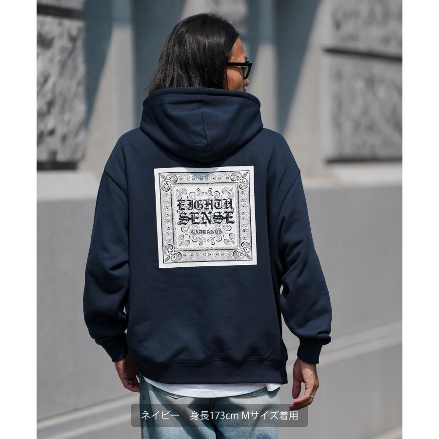パーカー メンズ SIDEWAY STANCE サイドウェイスタンス バンダナ バックプリント 裏毛 スウェット フーディー カジュアル Y2K ストリート 90s古着MIX 韓国 | improves | 09