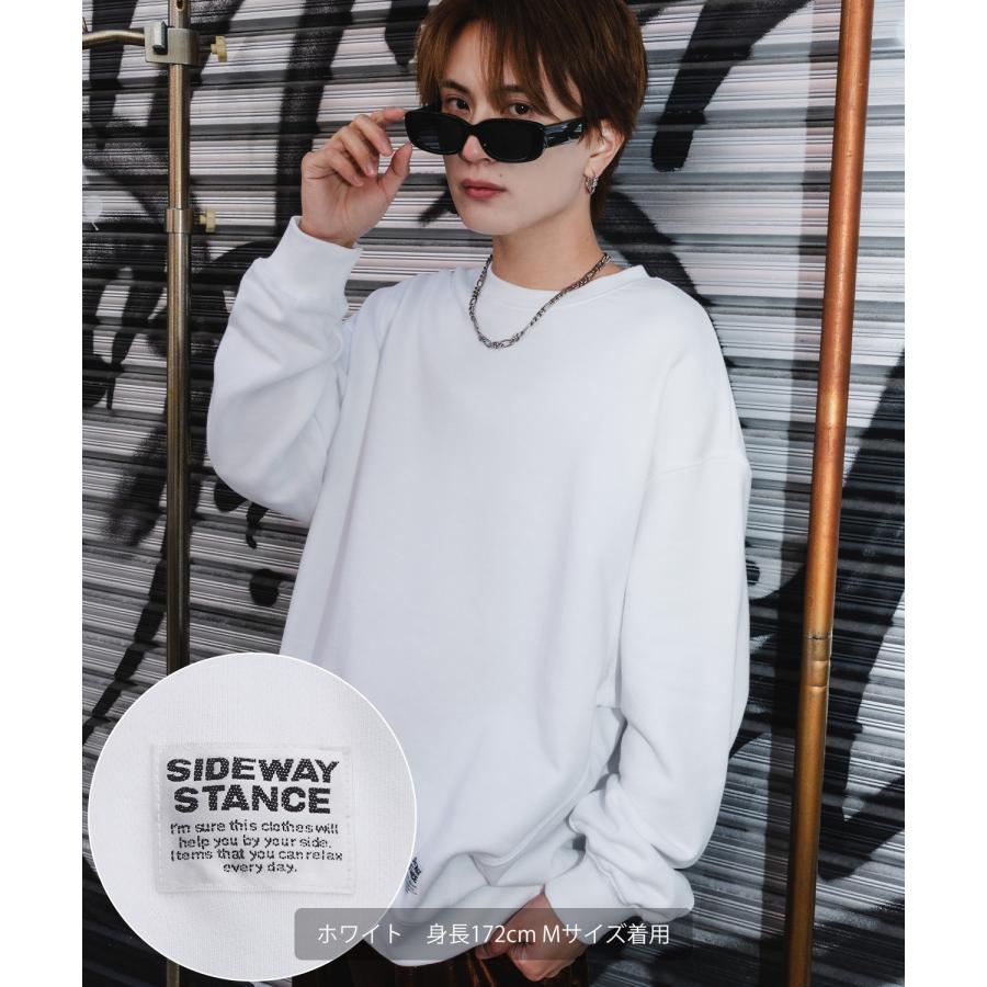 スウェット トレーナー メンズ レディース 無地 オーバーサイズ 裏毛 SIDEWAY STANCE サイドウェイスタンス ピスネーム ルーズ ストリート カジュアル 韓国 | improves | 14