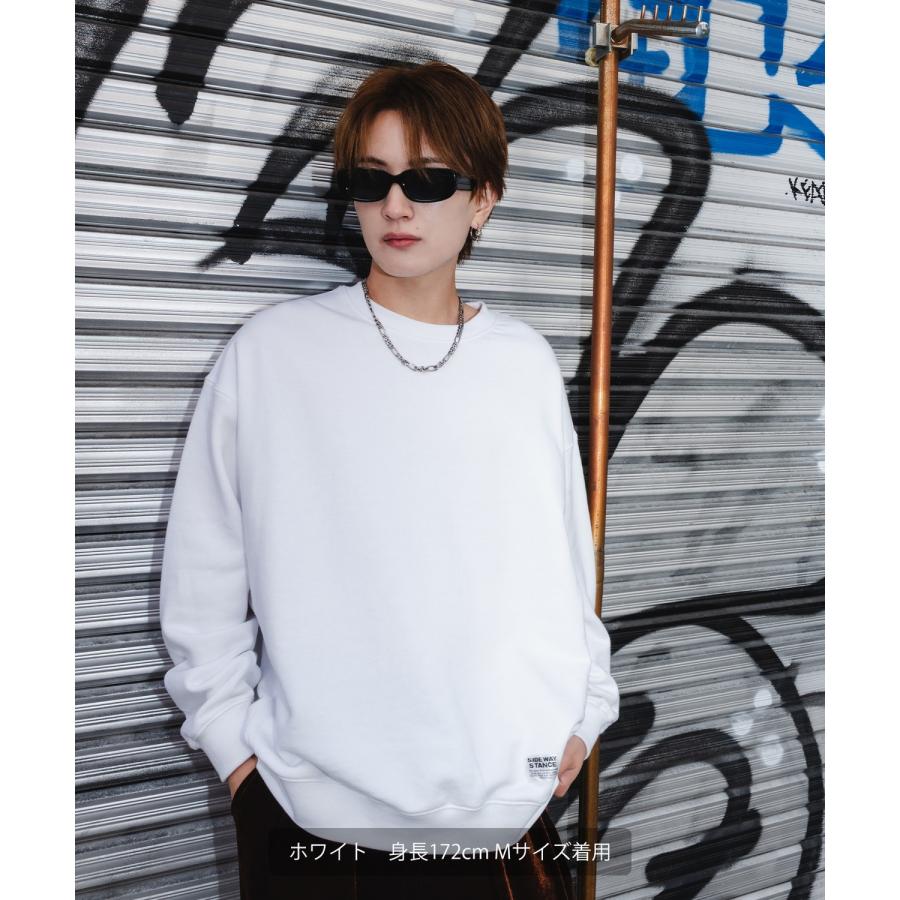 スウェット トレーナー メンズ レディース 無地 オーバーサイズ 裏毛 SIDEWAY STANCE サイドウェイスタンス ピスネーム ルーズ ストリート カジュアル 韓国 | improves | 15