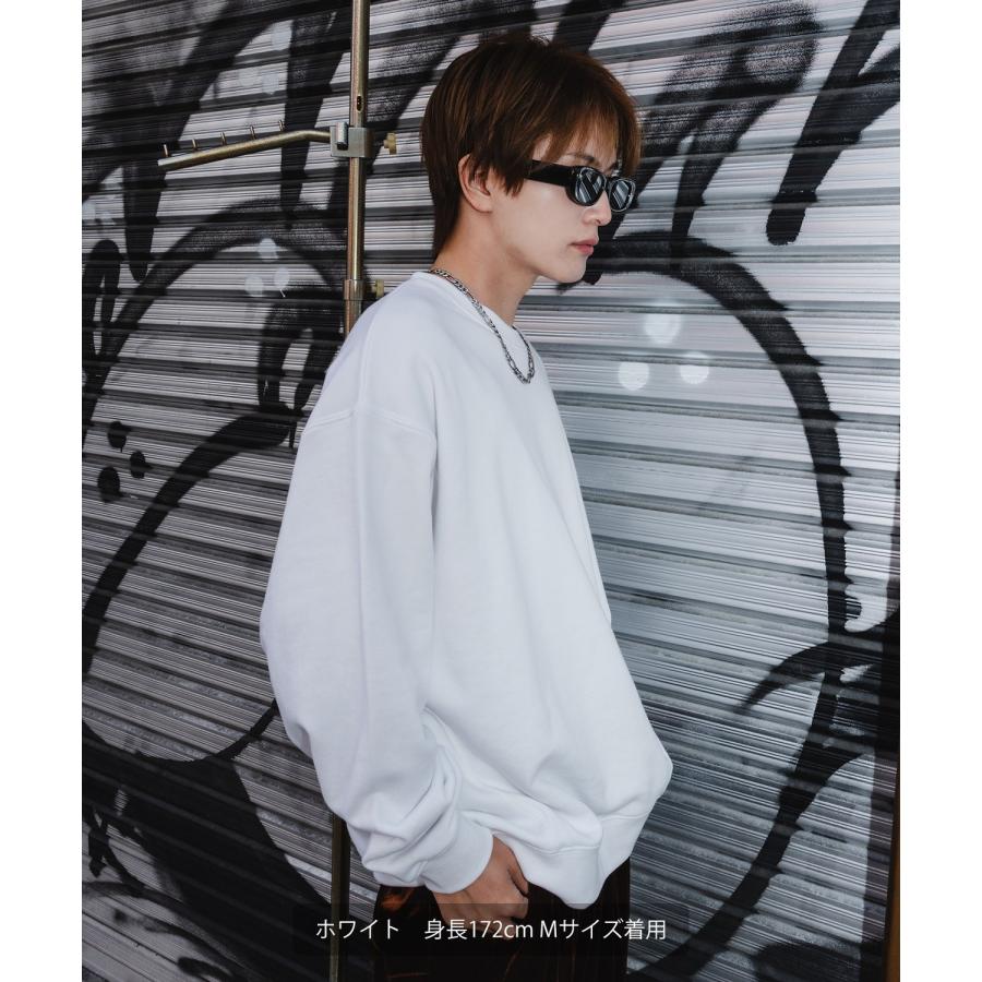 スウェット トレーナー メンズ レディース 無地 オーバーサイズ 裏毛 SIDEWAY STANCE サイドウェイスタンス ピスネーム ルーズ ストリート カジュアル 韓国 | improves | 16