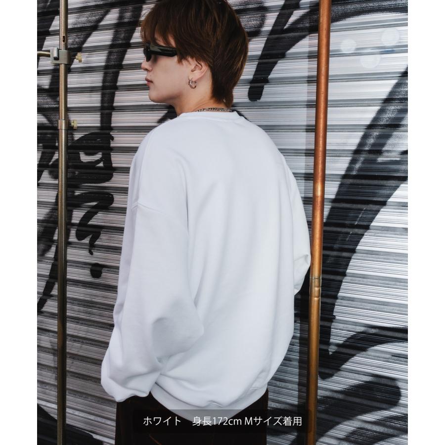 スウェット トレーナー メンズ レディース 無地 オーバーサイズ 裏毛 SIDEWAY STANCE サイドウェイスタンス ピスネーム ルーズ ストリート カジュアル 韓国 | improves | 17