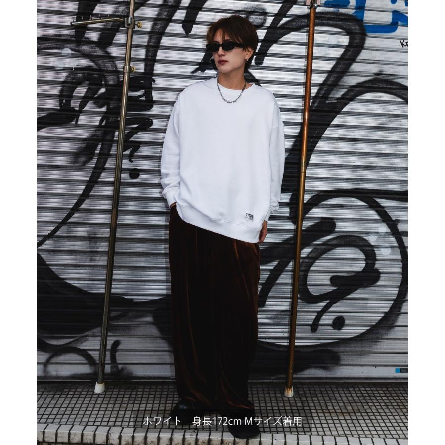 スウェット トレーナー メンズ レディース 無地 オーバーサイズ 裏毛 SIDEWAY STANCE サイドウェイスタンス ピスネーム ルーズ ストリート カジュアル 韓国 | improves | 18