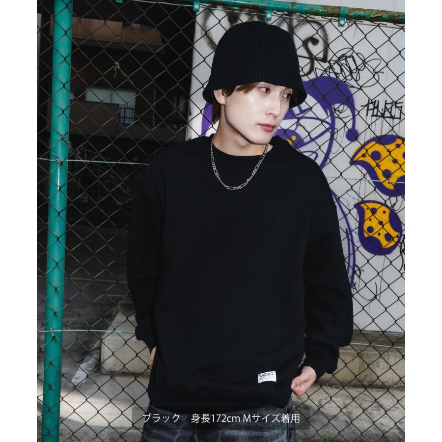 スウェット トレーナー メンズ レディース 無地 オーバーサイズ 裏毛 SIDEWAY STANCE サイドウェイスタンス ピスネーム ルーズ ストリート カジュアル 韓国 | improves | 04