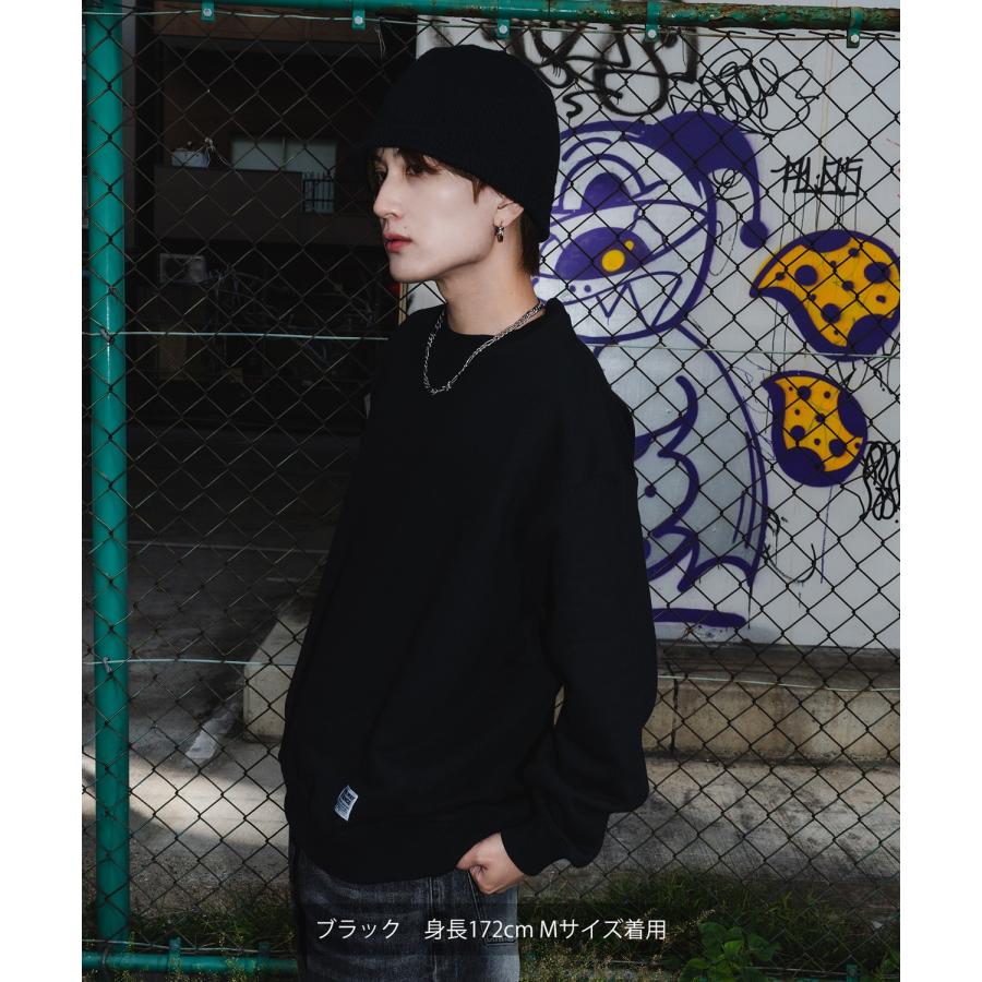 スウェット トレーナー メンズ レディース 無地 オーバーサイズ 裏毛 SIDEWAY STANCE サイドウェイスタンス ピスネーム ルーズ ストリート カジュアル 韓国 | improves | 05