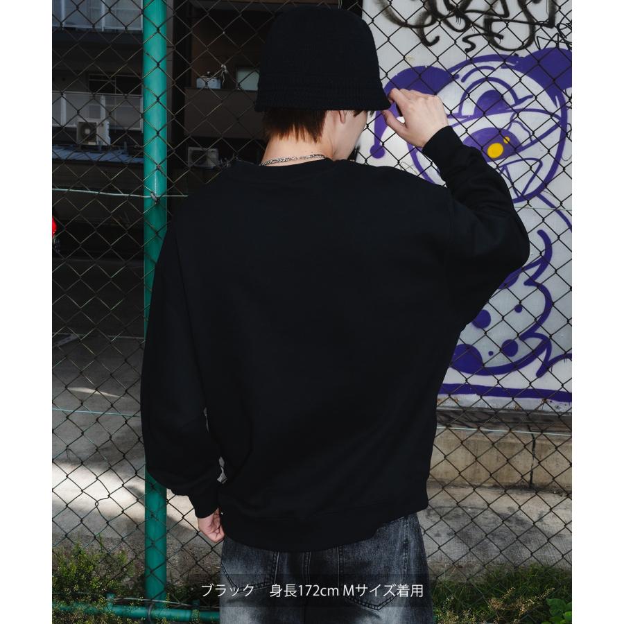 スウェット トレーナー メンズ レディース 無地 オーバーサイズ 裏毛 SIDEWAY STANCE サイドウェイスタンス ピスネーム ルーズ ストリート カジュアル 韓国 | improves | 06