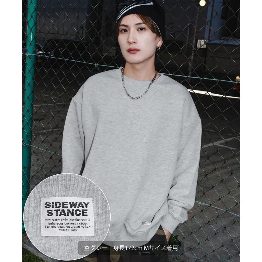 スウェット トレーナー メンズ レディース 無地 オーバーサイズ 裏毛 SIDEWAY STANCE サイドウェイスタンス ピスネーム ルーズ ストリート カジュアル 韓国 | improves | 09