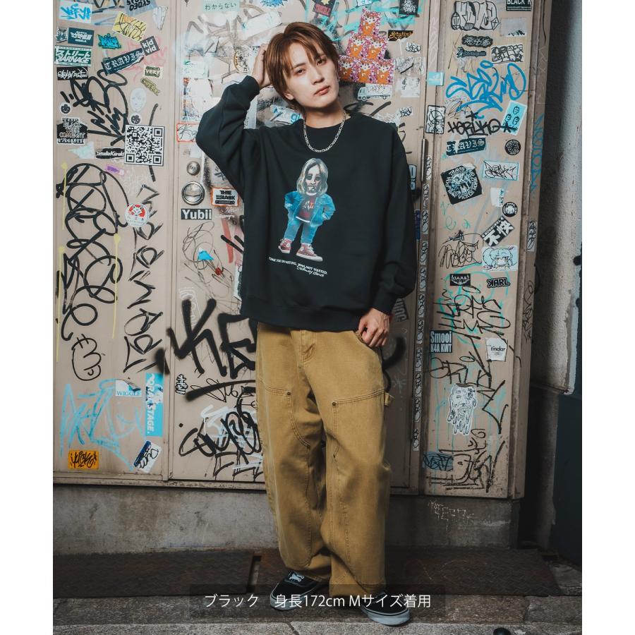 トレーナー メンズ SIDEWAY STANCE サイドウェイスタンス 裏毛 スウェットトレーナー アーティストプリント アメカジ ストリート カジュアル 韓国 古着 | improves | 07