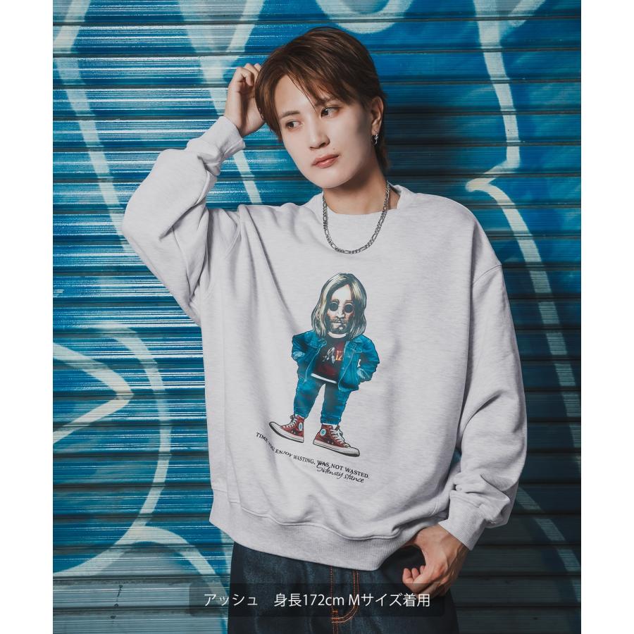 トレーナー メンズ SIDEWAY STANCE サイドウェイスタンス 裏毛 スウェットトレーナー アーティストプリント アメカジ ストリート カジュアル 韓国 古着 | improves | 12