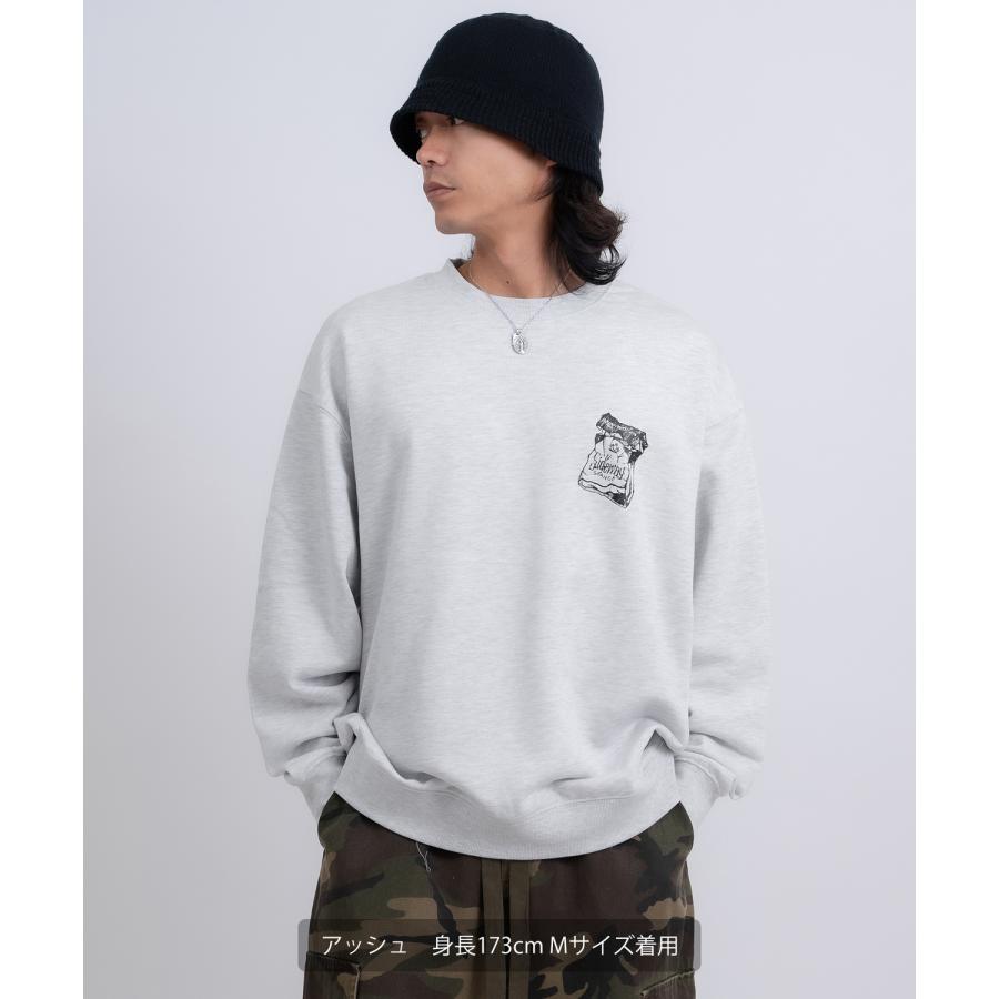 トレーナー メンズ SIDEWAY STANCE サイドウェイスタンス 裏毛 スウェットトレーナー シガレットプリント アメカジ ストリート カジュアル 韓国 古着 | improves | 07