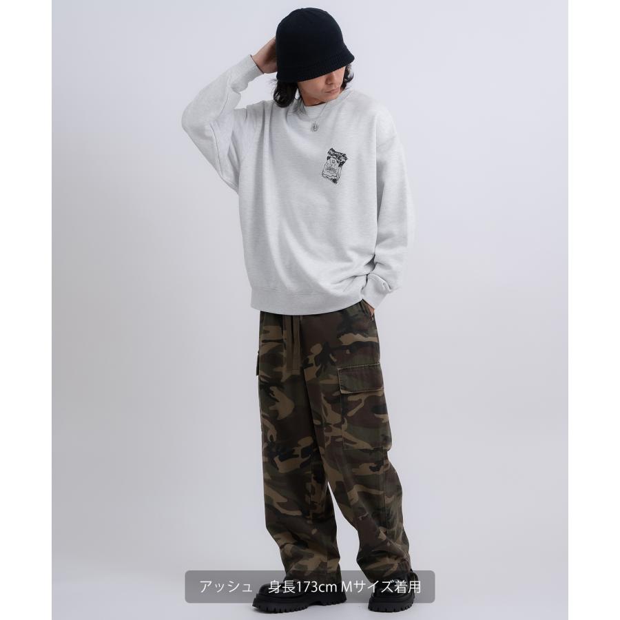 トレーナー メンズ SIDEWAY STANCE サイドウェイスタンス 裏毛 スウェットトレーナー シガレットプリント アメカジ ストリート カジュアル 韓国 古着 | improves | 09