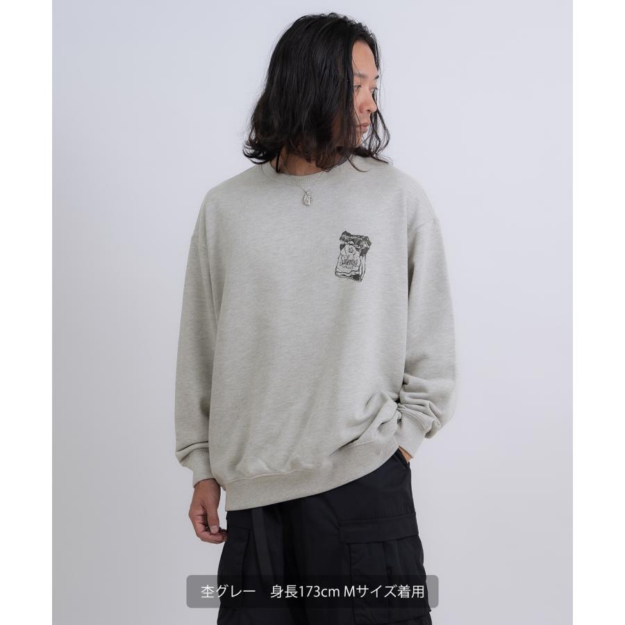 トレーナー メンズ SIDEWAY STANCE サイドウェイスタンス 裏毛 スウェットトレーナー シガレットプリント アメカジ ストリート カジュアル 韓国 古着 | improves | 10