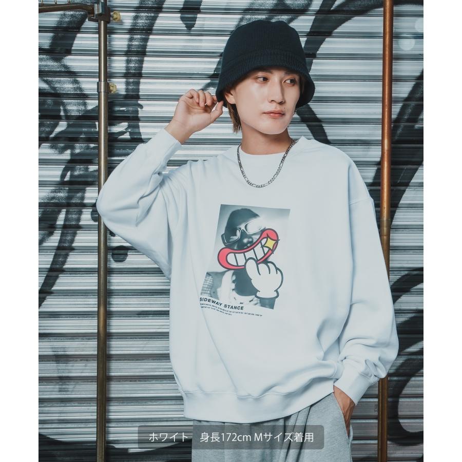 トレーナー メンズ SIDEWAY STANCE サイドウェイスタンス 裏毛 スウェットトレーナー POPフォトプリント アメカジ ストリート カジュアル 韓国 古着 | improves | 13