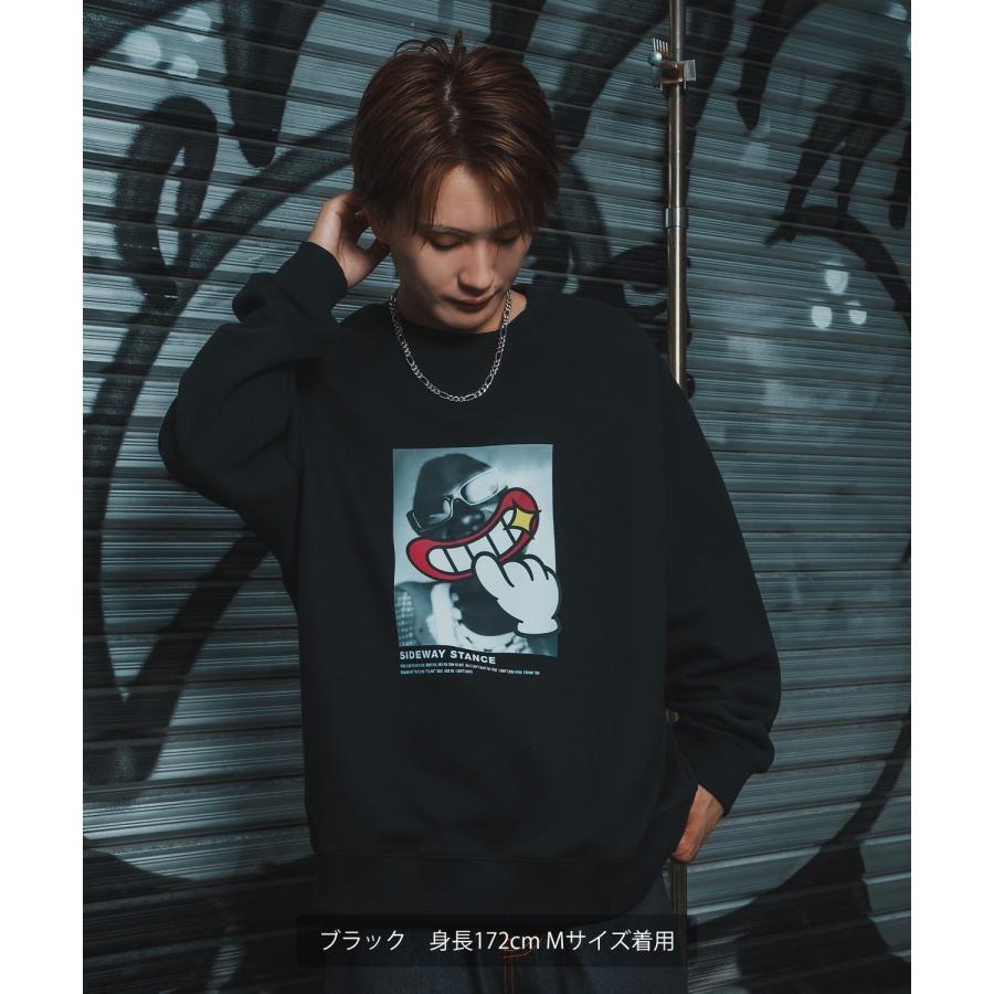 トレーナー メンズ SIDEWAY STANCE サイドウェイスタンス 裏毛 スウェットトレーナー POPフォトプリント アメカジ ストリート カジュアル 韓国 古着 | improves | 05