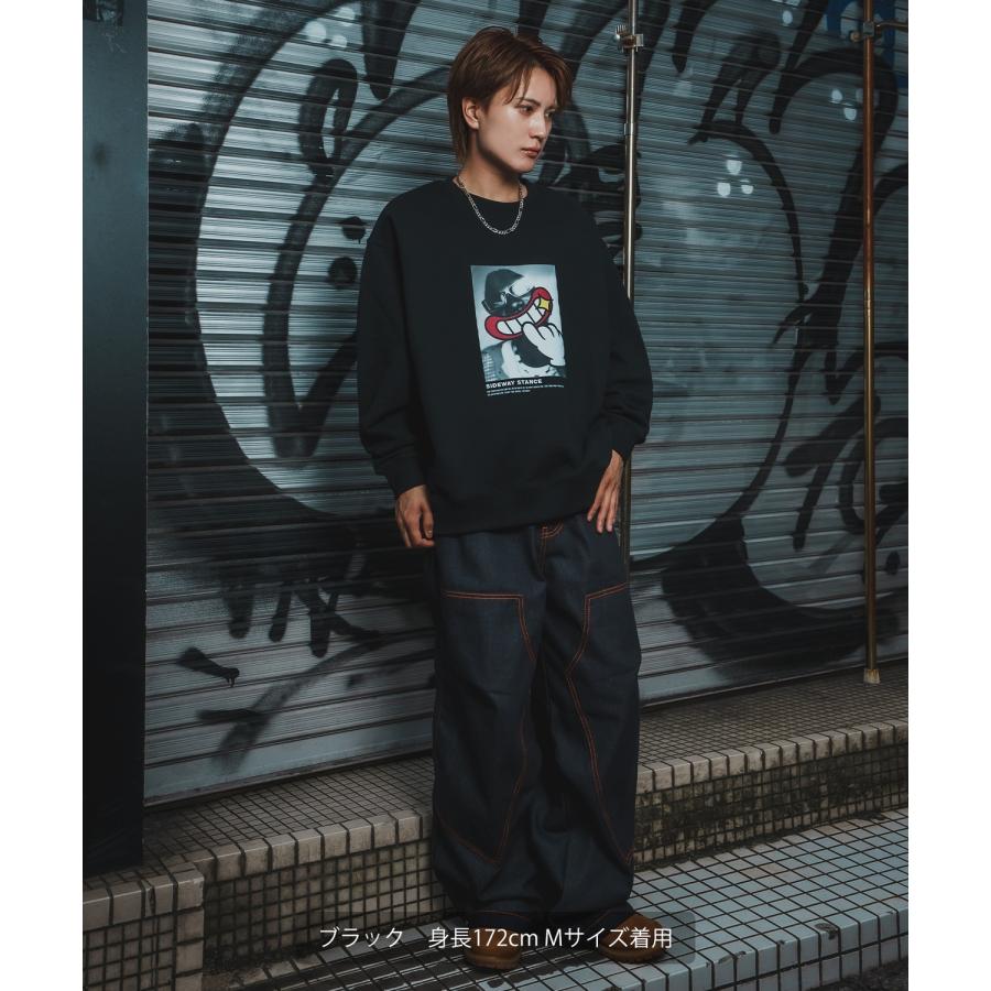 トレーナー メンズ SIDEWAY STANCE サイドウェイスタンス 裏毛 スウェットトレーナー POPフォトプリント アメカジ ストリート カジュアル 韓国 古着 | improves | 07