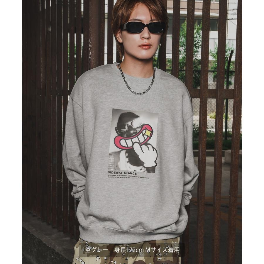 トレーナー メンズ SIDEWAY STANCE サイドウェイスタンス 裏毛 スウェットトレーナー POPフォトプリント アメカジ ストリート カジュアル 韓国 古着 | improves | 08