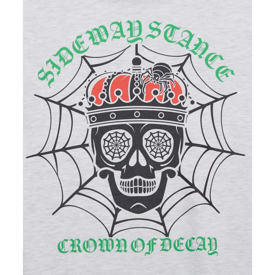 トレーナー メンズ SIDEWAY STANCE サイドウェイスタンス 裏毛 スウェットトレーナー スパイダースカル アメカジ ストリート カジュアル 韓国 古着 | improves | 18