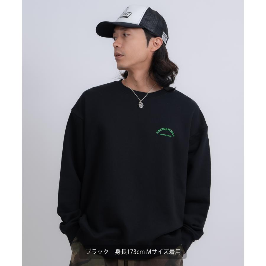 トレーナー メンズ SIDEWAY STANCE サイドウェイスタンス 裏毛 スウェットトレーナー スパイダースカル アメカジ ストリート カジュアル 韓国 古着 | improves | 04