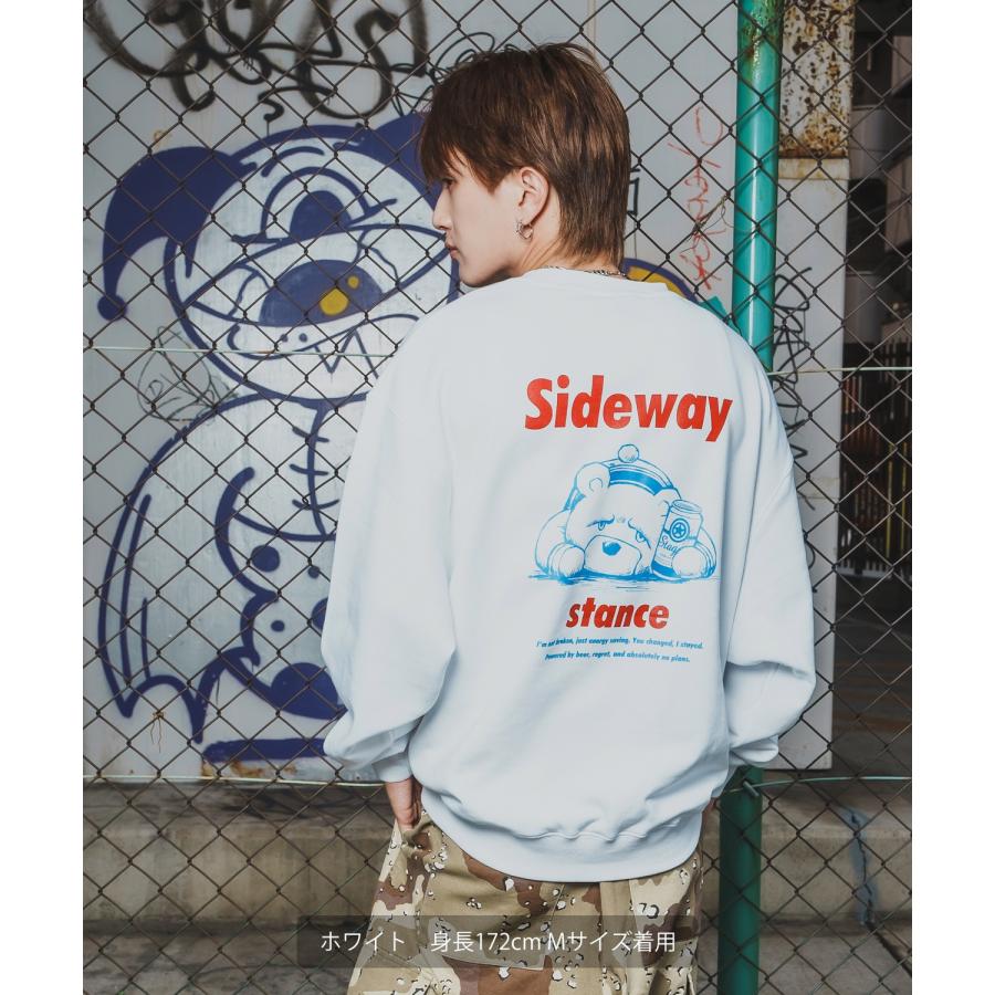 トレーナー メンズ SIDEWAY STANCE サイドウェイスタンス 裏毛 スウェットトレーナー ダウナーベアプリント アメカジ ストリート カジュアル 韓国 古着 | improves | 14