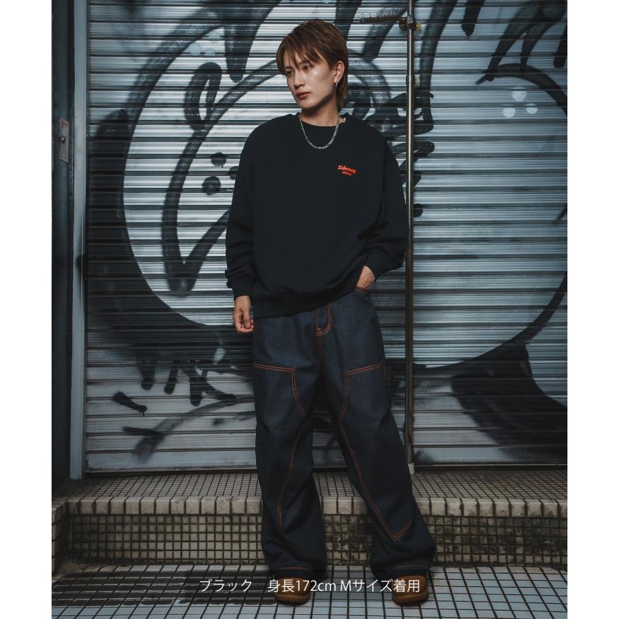 トレーナー メンズ SIDEWAY STANCE サイドウェイスタンス 裏毛 スウェットトレーナー ダウナーベアプリント アメカジ ストリート カジュアル 韓国 古着 | improves | 07