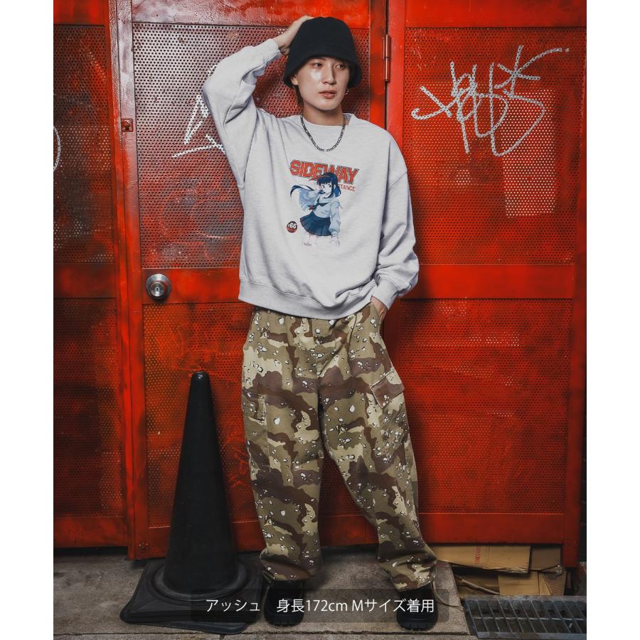 トレーナー メンズ SIDEWAY STANCE サイドウェイスタンス 裏毛 スウェットトレーナー 90s漫画プリント アメカジ ストリート カジュアル 韓国 古着 | improves | 14