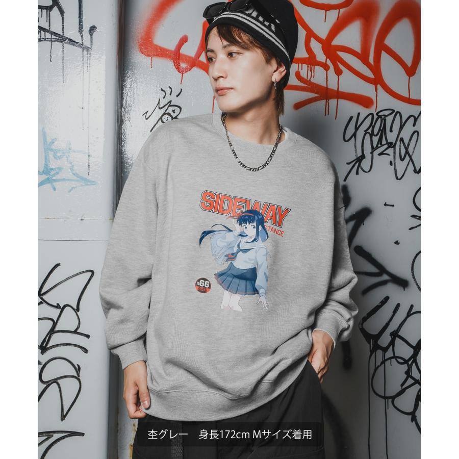 トレーナー メンズ SIDEWAY STANCE サイドウェイスタンス 裏毛 スウェットトレーナー 90s漫画プリント アメカジ ストリート カジュアル 韓国 古着 | improves | 07