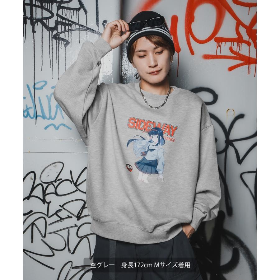 トレーナー メンズ SIDEWAY STANCE サイドウェイスタンス 裏毛 スウェットトレーナー 90s漫画プリント アメカジ ストリート カジュアル 韓国 古着 | improves | 08