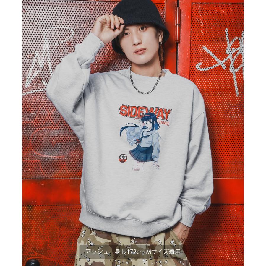 トレーナー メンズ SIDEWAY STANCE サイドウェイスタンス 裏毛 スウェットトレーナー 90s漫画プリント アメカジ ストリート カジュアル 韓国 古着 | improves | 11
