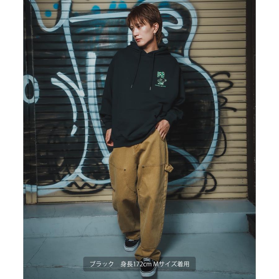 パーカー メンズ SIDEWAY STANCE サイドウェイスタンス カモフラベアプリント 裏毛 スウェット フーディー カジュアル Y2K ストリート 90s古着MIX 韓国 | improves | 06