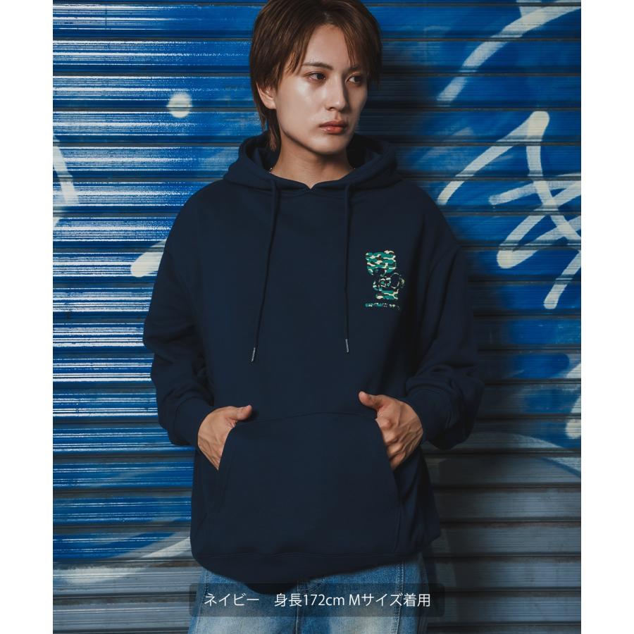 パーカー メンズ SIDEWAY STANCE サイドウェイスタンス カモフラベアプリント 裏毛 スウェット フーディー カジュアル Y2K ストリート 90s古着MIX 韓国 | improves | 07