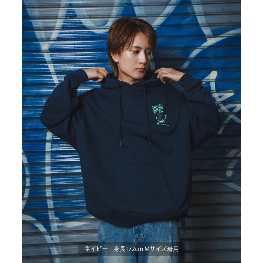 パーカー メンズ SIDEWAY STANCE サイドウェイスタンス カモフラベアプリント 裏毛 スウェット フーディー カジュアル Y2K ストリート 90s古着MIX 韓国 | improves | 08