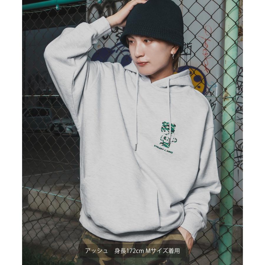 パーカー メンズ SIDEWAY STANCE サイドウェイスタンス カモフラベアプリント 裏毛 スウェット フーディー カジュアル Y2K ストリート 90s古着MIX 韓国 | improves | 11