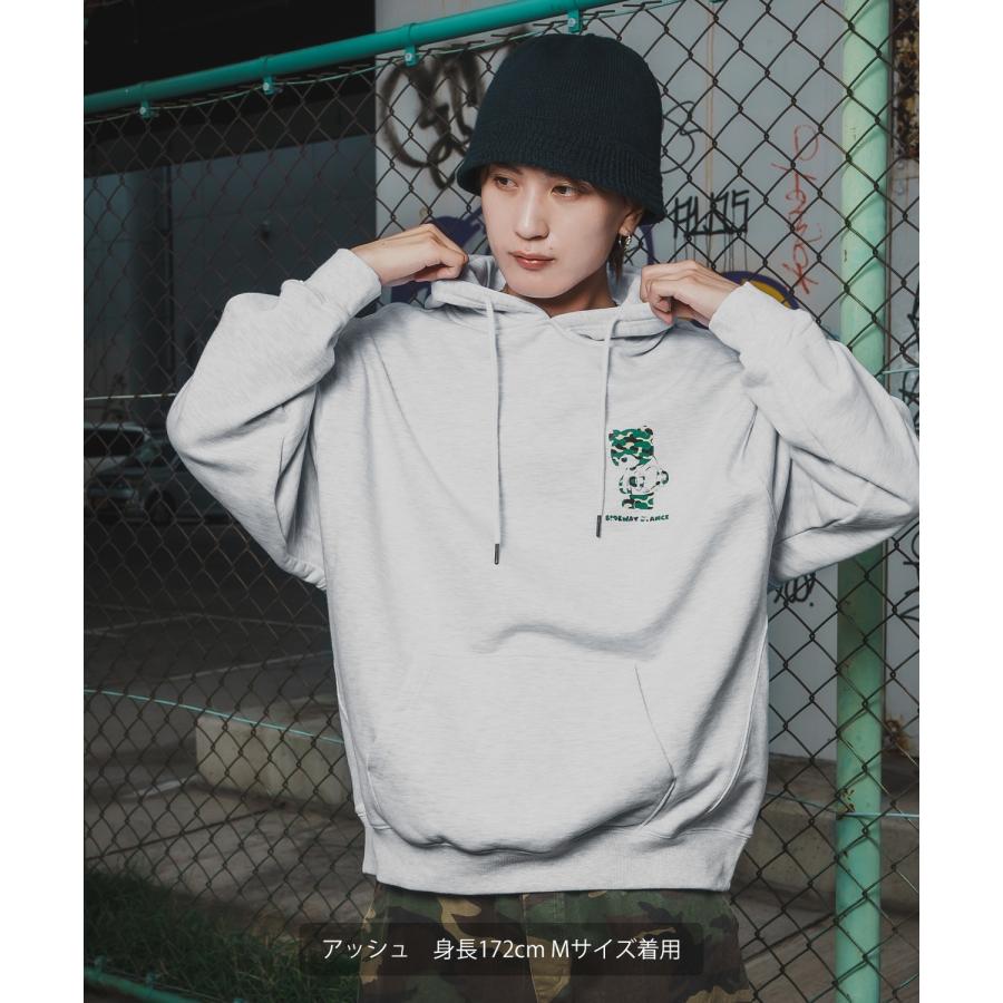 パーカー メンズ SIDEWAY STANCE サイドウェイスタンス カモフラベアプリント 裏毛 スウェット フーディー カジュアル Y2K ストリート 90s古着MIX 韓国 | improves | 12