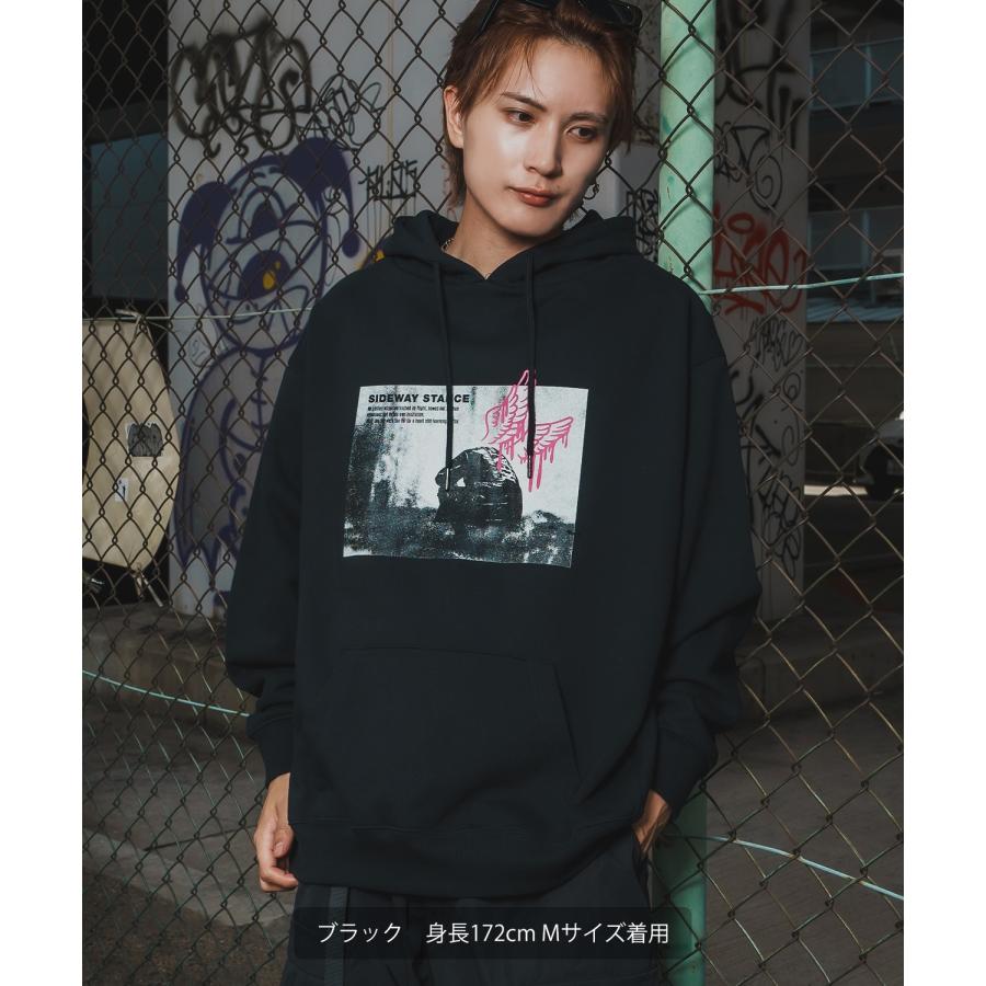 パーカー メンズ SIDEWAY STANCE サイドウェイスタンス フォトプリント 裏毛 スウェット フーディー カジュアル Y2K ストリート 90s古着MIX 韓国 | improves | 04
