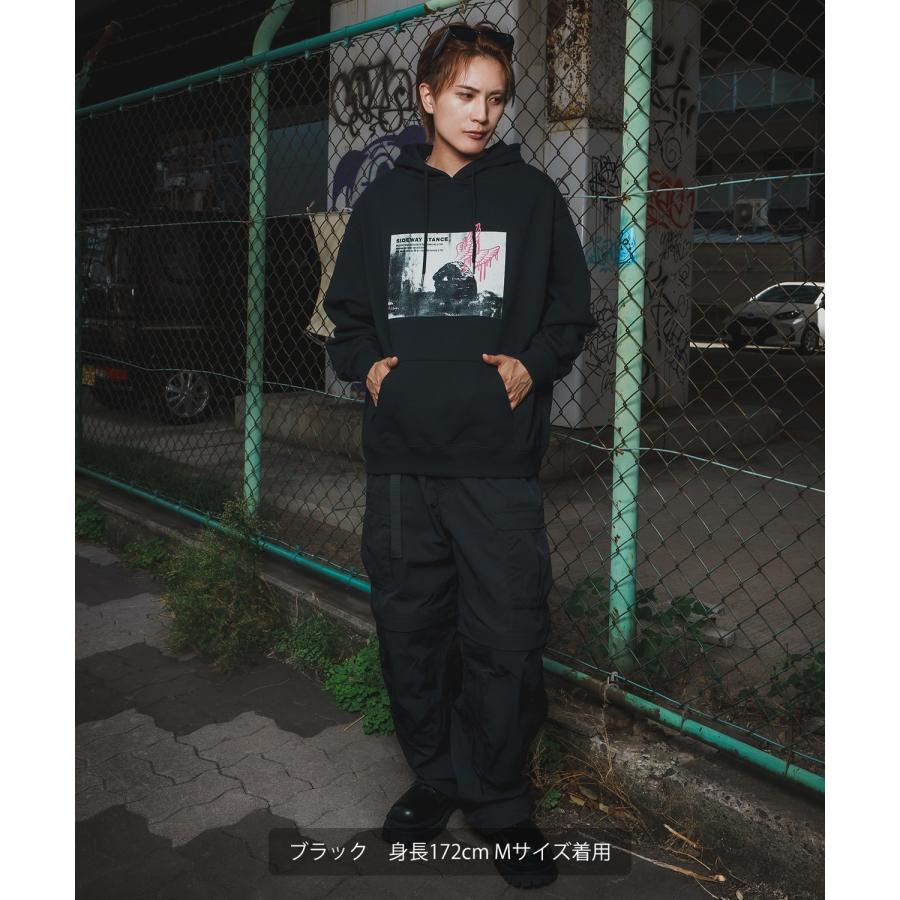 パーカー メンズ SIDEWAY STANCE サイドウェイスタンス フォトプリント 裏毛 スウェット フーディー カジュアル Y2K ストリート 90s古着MIX 韓国 | improves | 07