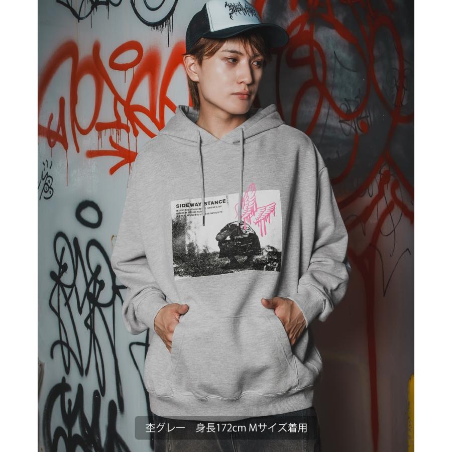 パーカー メンズ SIDEWAY STANCE サイドウェイスタンス フォトプリント 裏毛 スウェット フーディー カジュアル Y2K ストリート 90s古着MIX 韓国 | improves | 08