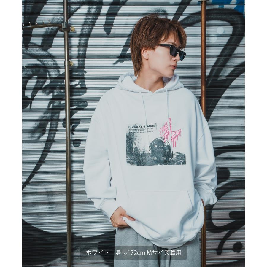 パーカー メンズ SIDEWAY STANCE サイドウェイスタンス フォトプリント 裏毛 スウェット フーディー カジュアル Y2K ストリート 90s古着MIX 韓国 | improves | 12