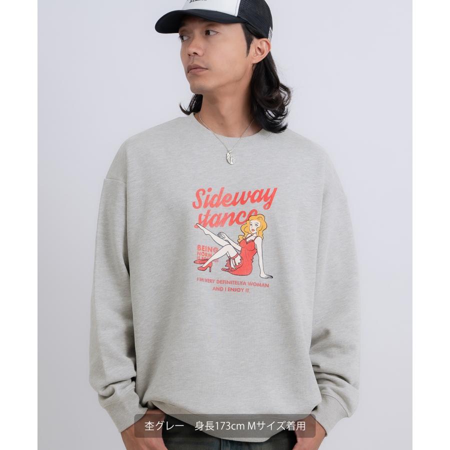 トレーナー メンズ SIDEWAY STANCE サイドウェイスタンス 裏毛 スウェットトレーナー レトロウーマン アメカジ ストリート カジュアル 韓国 古着 | improves | 11