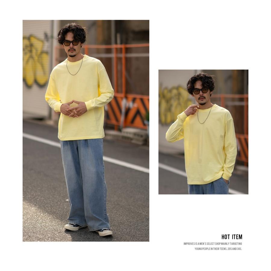 Tシャツ メンズ SIDEWAY STANCE サイドウェイスタンス 無地 ロンT カットソー 大きめ アメカジ カジュアル スケーター ストリート 古着MIX 韓国ファッション | improves | 14
