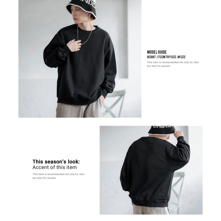 トレーナー メンズ レディース SIDEWAY STANCE サイドウェイスタンス 無地 裏毛 スウェット プルオーバー 大きめ アメカジ カジュアル スケーター ストリート | improves | 07