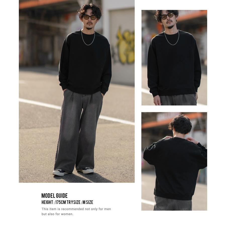 トレーナー メンズ レディース SIDEWAY STANCE サイドウェイスタンス 無地 裏毛 スウェット プルオーバー 大きめ アメカジ カジュアル スケーター ストリート | improves | 08