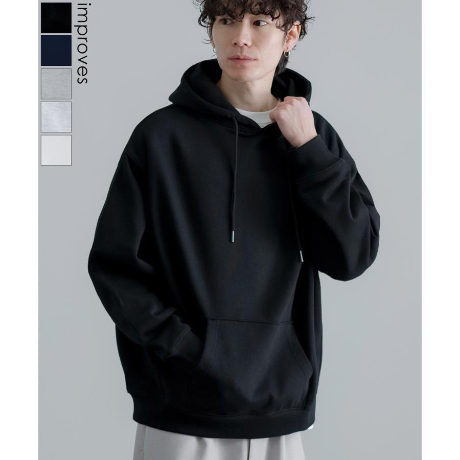 パーカー メンズ レディース SIDEWAY STANCE サイドウェイスタンス 無地 裏毛 スウェット プルオーバー フーディー 大きめ アメカジ スケーター ストリート | improves