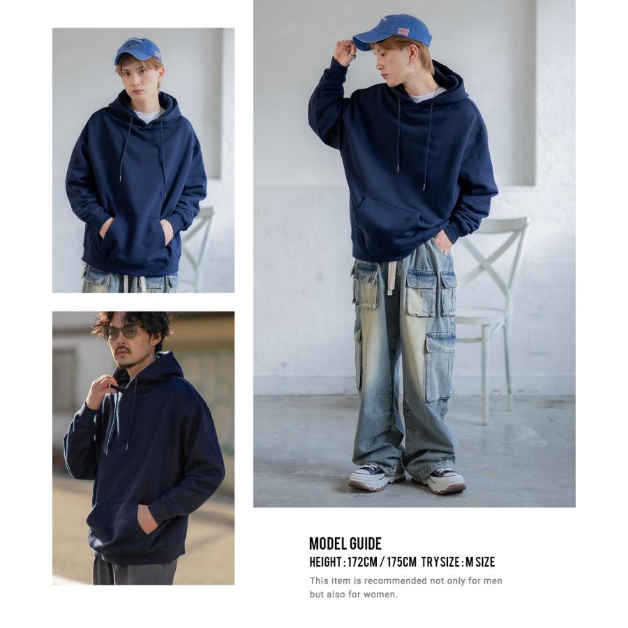 パーカー メンズ レディース SIDEWAY STANCE サイドウェイスタンス 無地 裏毛 スウェット プルオーバー フーディー 大きめ アメカジ スケーター ストリート | improves | 16