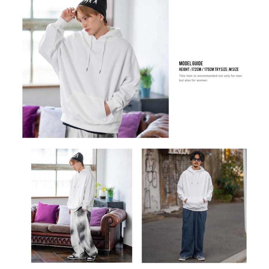 パーカー メンズ レディース SIDEWAY STANCE サイドウェイスタンス 無地 裏毛 スウェット プルオーバー フーディー 大きめ アメカジ スケーター ストリート | improves | 06