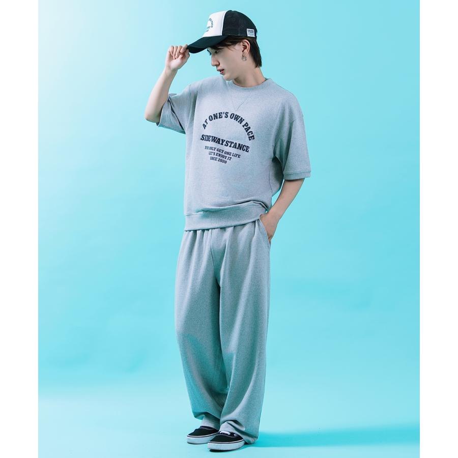 スウェットパンツ メンズ サイドウェイスタンス スウェット 裏毛 タックパンツ ワイドパンツ アメカジ カジュアル スケーター ストリート 古着MIX 韓国 | improves | 07
