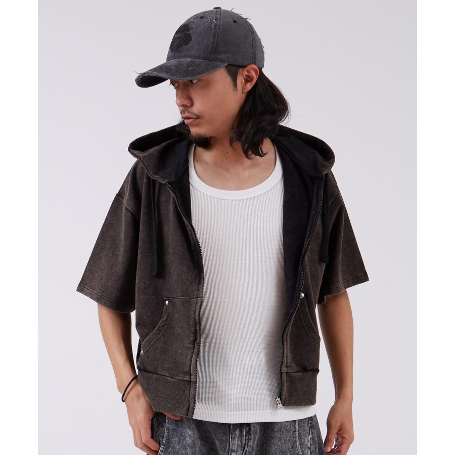 半袖シャツ メンズ サイドウェイスタンス ビッグシルエット ピグメント カットソー 半袖T アメカジ カジュアル スケーター ストリート 古着MIX 韓国ファッション | improves | 04