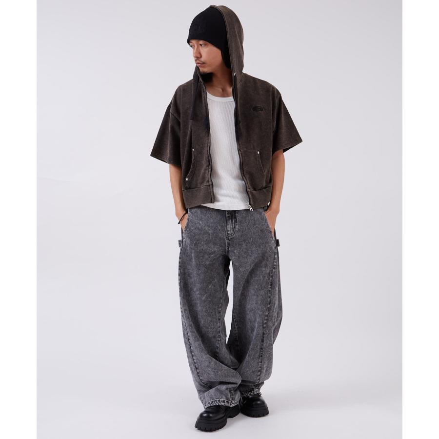 半袖シャツ メンズ サイドウェイスタンス ビッグシルエット ピグメント カットソー 半袖T アメカジ カジュアル スケーター ストリート 古着MIX 韓国ファッション | improves | 09