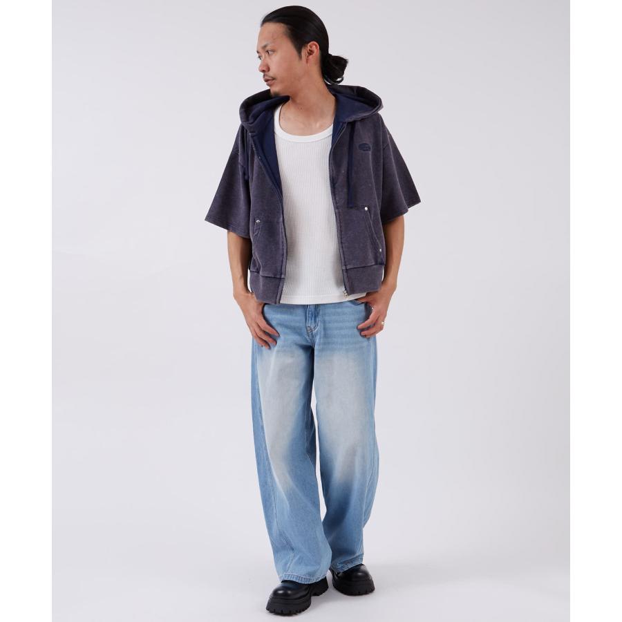 半袖シャツ メンズ サイドウェイスタンス ビッグシルエット ピグメント カットソー 半袖T アメカジ カジュアル スケーター ストリート 古着MIX 韓国ファッション | improves | 12