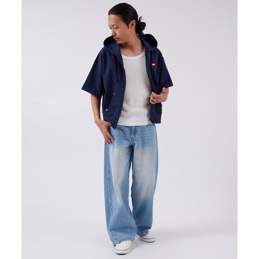 半袖シャツ メンズ サイドウェイスタンス ビッグシルエット 裏毛 カットソー 半袖T アメカジ カジュアル スケーター ストリート 古着MIX 韓国ファッション | improves | 20